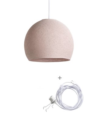 COTTON BALL LIGHTS Cord Lamp Three Quarter - Pale Pink