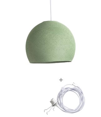 COTTON BALL LIGHTS Cord Lamp Three Quarter - Sage Green