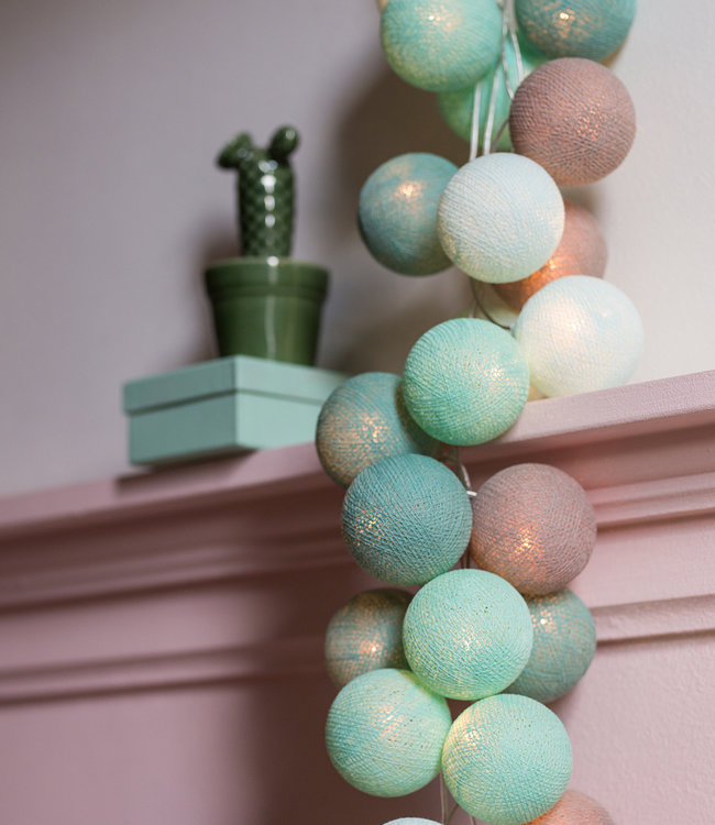 Cotton Ball Lights - Indoor lichtslinger - Mint