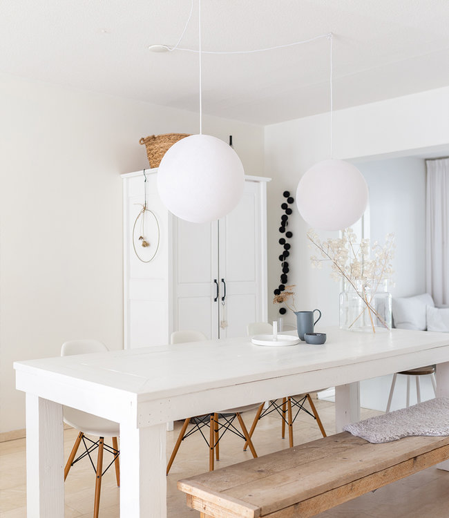 Cotton Ball Lights - Hanglamp Rond - Wit