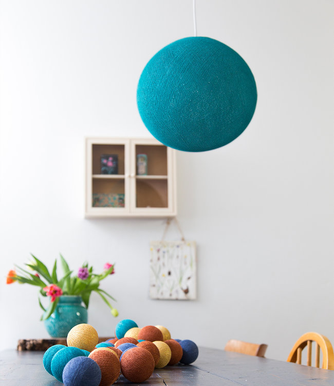 Cotton Ball Lights enkelvoudige hanglamp blauw - Heavy Aqua