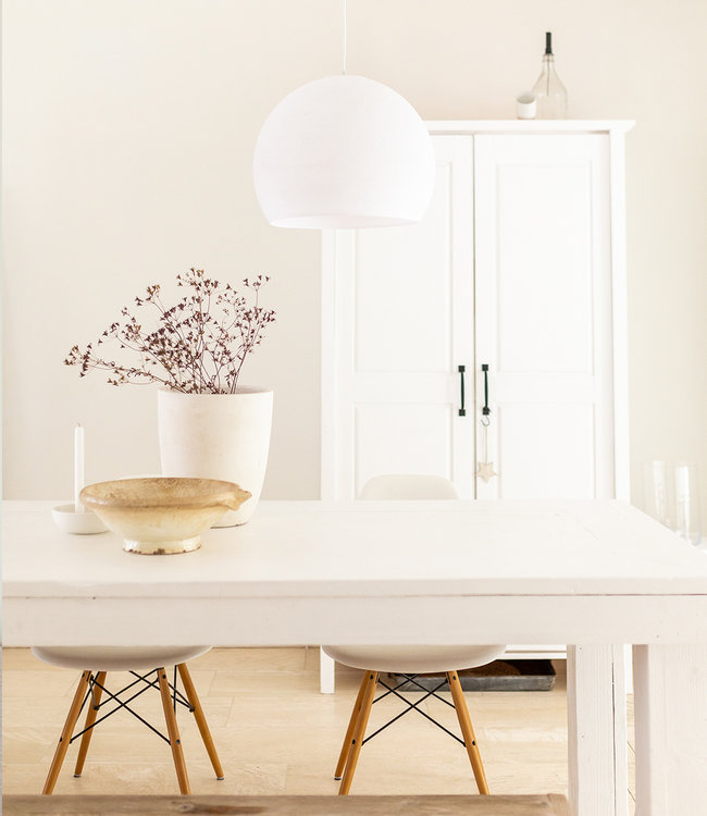 Hanging Lamp Three Quarter - White