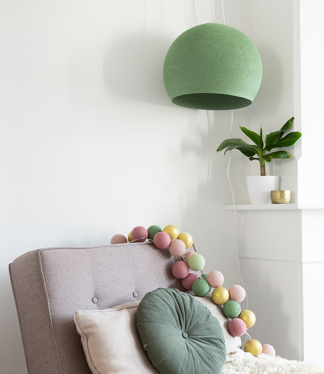 Cotton Ball Lights driekwart hanglamp groen - Sage Green