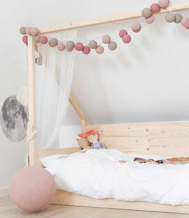 Inspiratie Kinderkamer Pale Pink Staande Lamp 2 Cotton Ball Lights