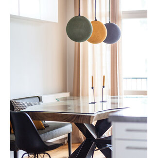 COTTON BALL LIGHTS Inspiratie | Keuken | Kaki Mustard Mid Grey  Hanglamp
