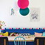 COTTON BALL LIGHTS Inspiration | Wohnzimmer | Bright Pink Heavy Aqua White Triple Hanging Lamp