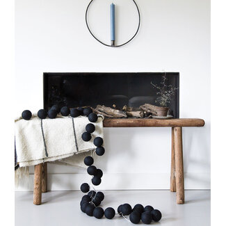 Cotton Ball Lights Inspiration | Living Room | Regular Black String Light 3