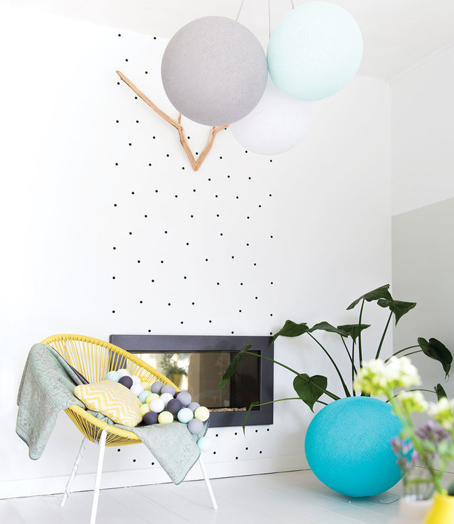 Inspiratie | Woonkamer | Light Aqua White Stone Triple Hanglamp