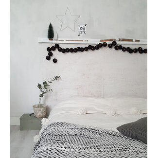 Cotton Ball Lights Inspiration | Party | Regular String Light Black