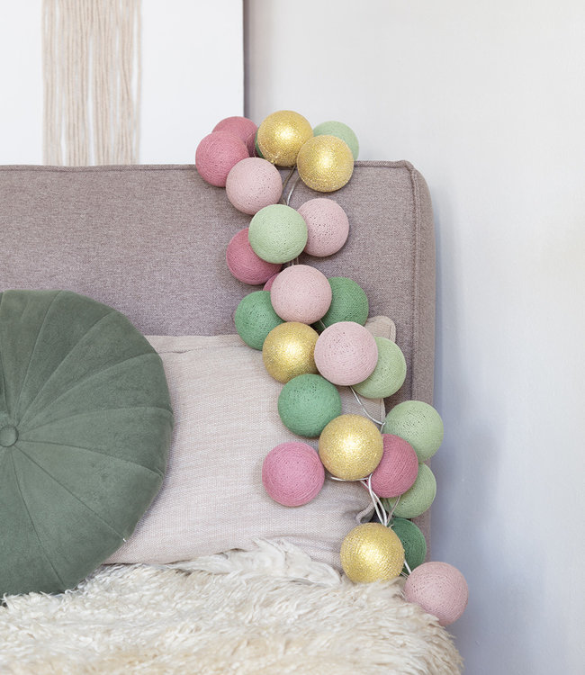 Inspiration | Party | Mix & Match String Light Dirty Rose Gold Sage Powder Green