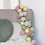 COTTON BALL LIGHTS Inspiratie | Feest | Mix & Match Lichtslinger Dirty Rose Gold Sage Powder Green