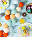 COTTON BALL LIGHTS Inspiration | Party | Easter String Light Sunset