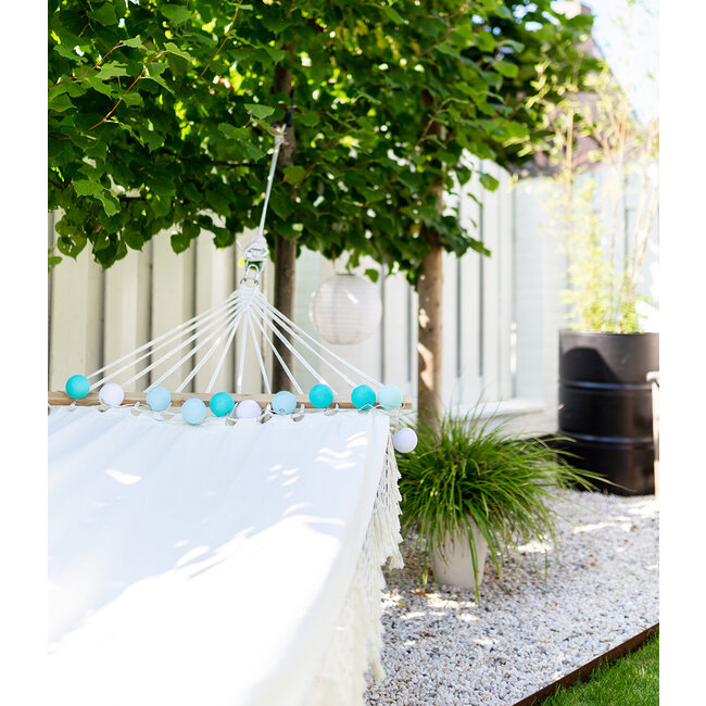 Inspiration | Garden | Outdoor Cottonball String Light Mix&Match Aqua Turquesa