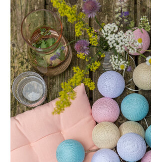 Cotton Ball Lights Inspiration | Garden | Outdoor Cottonball String Light Pastel