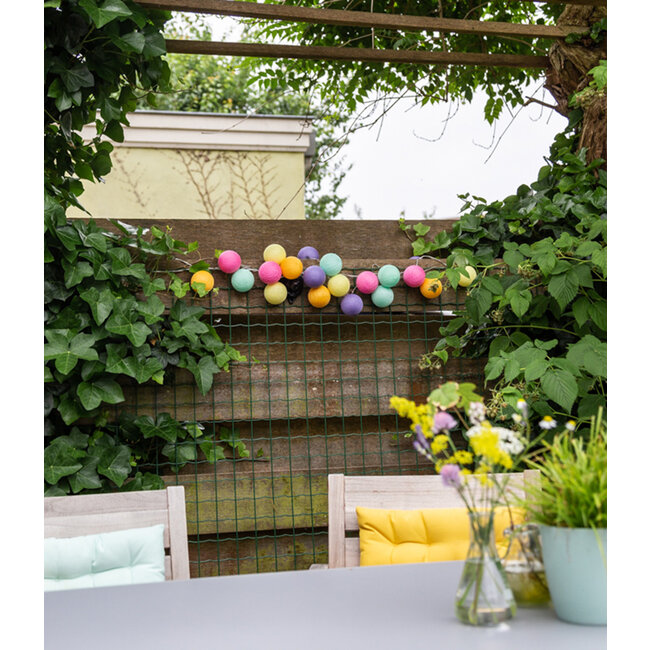Inspiration | Garden | Outdoor Cottonball String Light Arco Iris 2