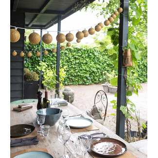 COTTON BALL LIGHTS Inspiration | Garten | Outdoor Cottonball String Light Oro
