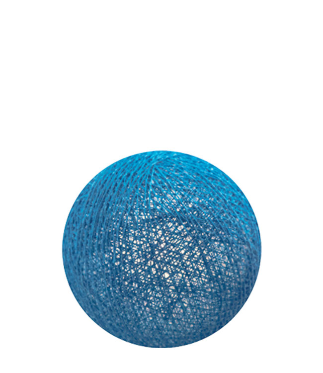 Bright Blue Cotton Ball Lights