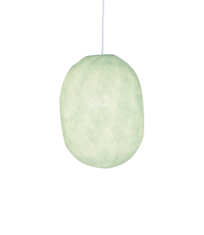 Oval Hanging Lamp - Light Aqua