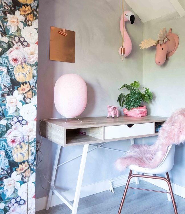 Oval Stehlampe - Light Pink