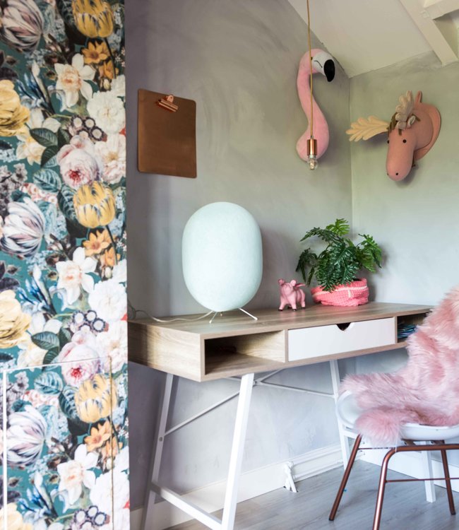 Cotton Ball Lights Oval staande lamp licht blauw - Light Aqua