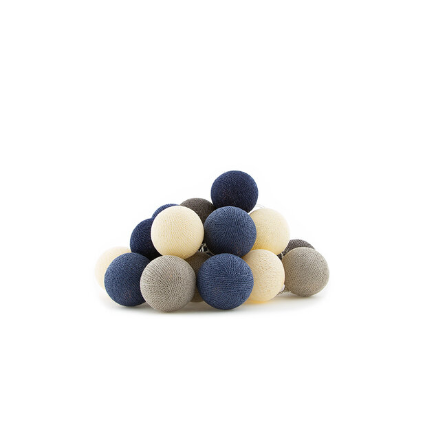 COTTON BALL LIGHTS Cotton Ball Lights regular lichtslinger blauw - Steel blue