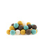 Cotton Ball Lights lichtslinger bruin en blauw - Earth