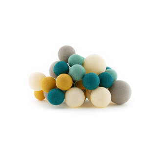 COTTON BALL LIGHTS Premium Light String -  Ocean Green