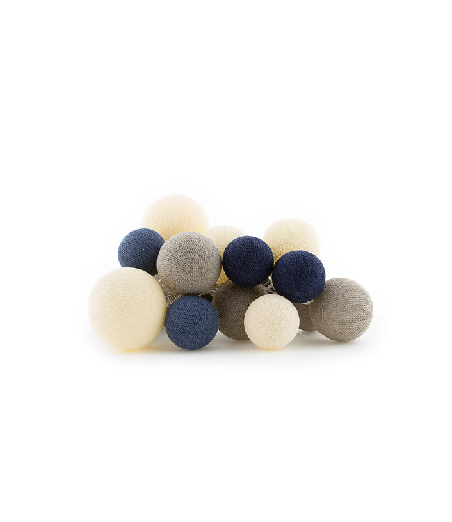 Cotton Ball Lights Premium lichtslinger blauw - Stylish Blue
