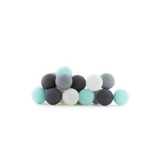 Cotton Ball Lights Regular Light String - Aqua Grey