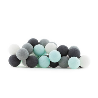 COTTON BALL LIGHTS Regular Lichtslinger - Aqua Grey