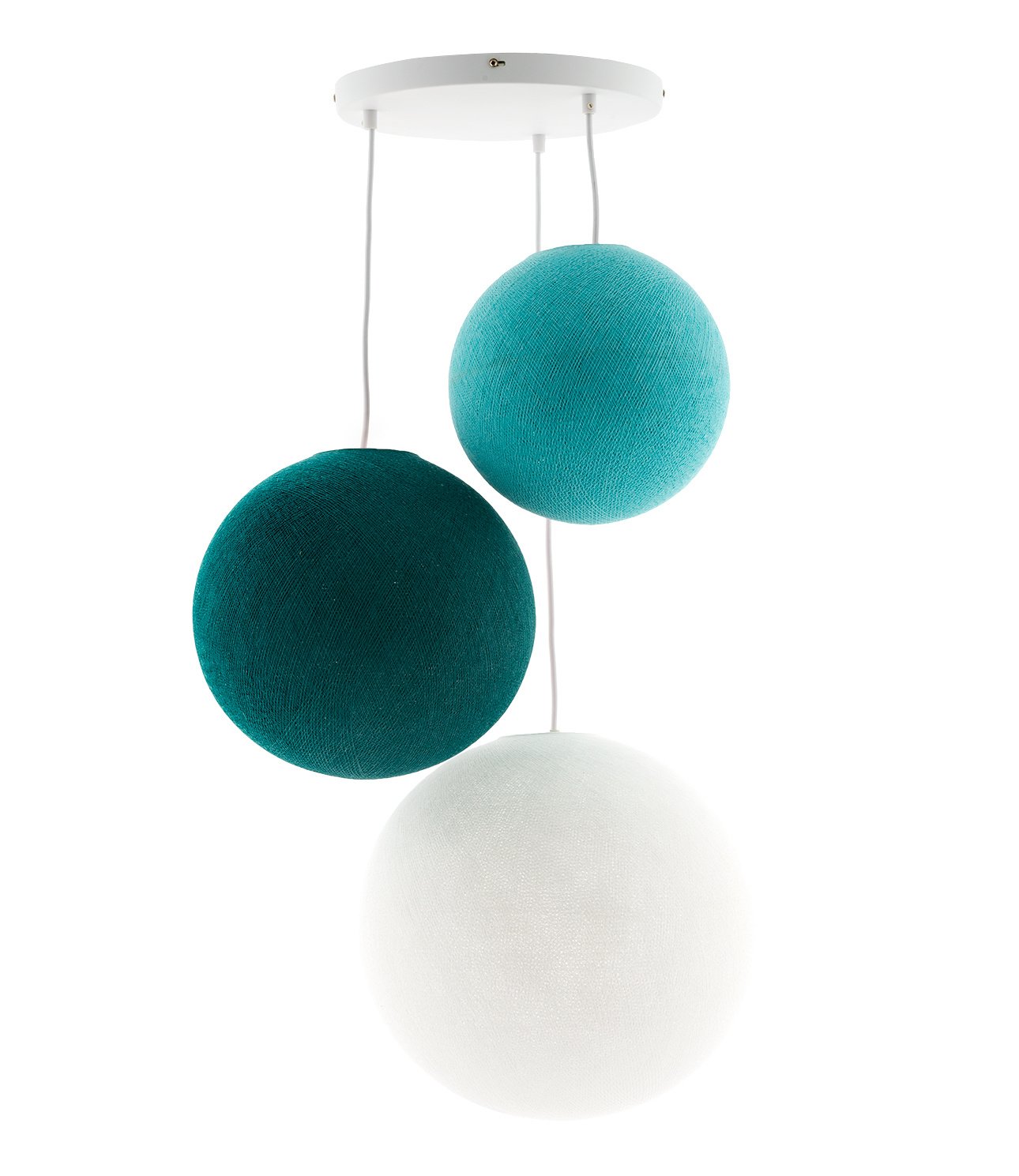 Cotton Ball Lights Drievoudige hanglamp - Ocean Blues
