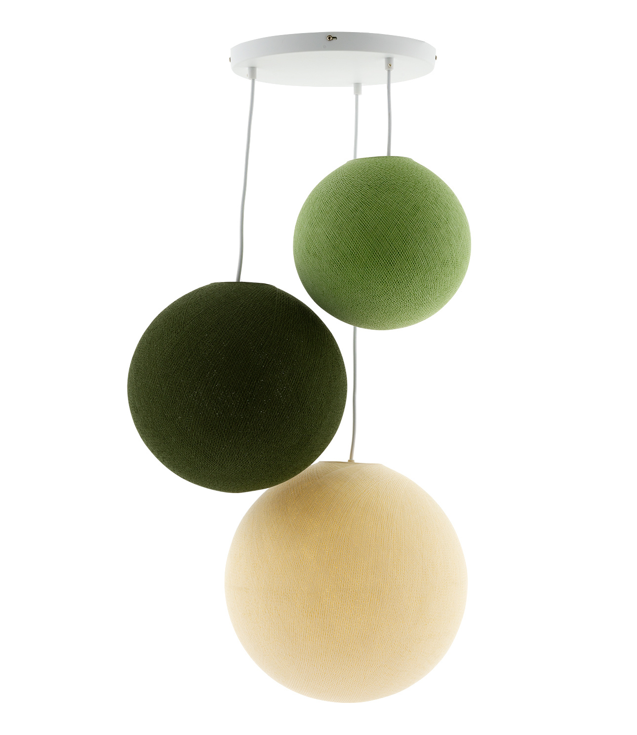 Cotton Ball Lights drievoudige hanglamp - Jungle Greens