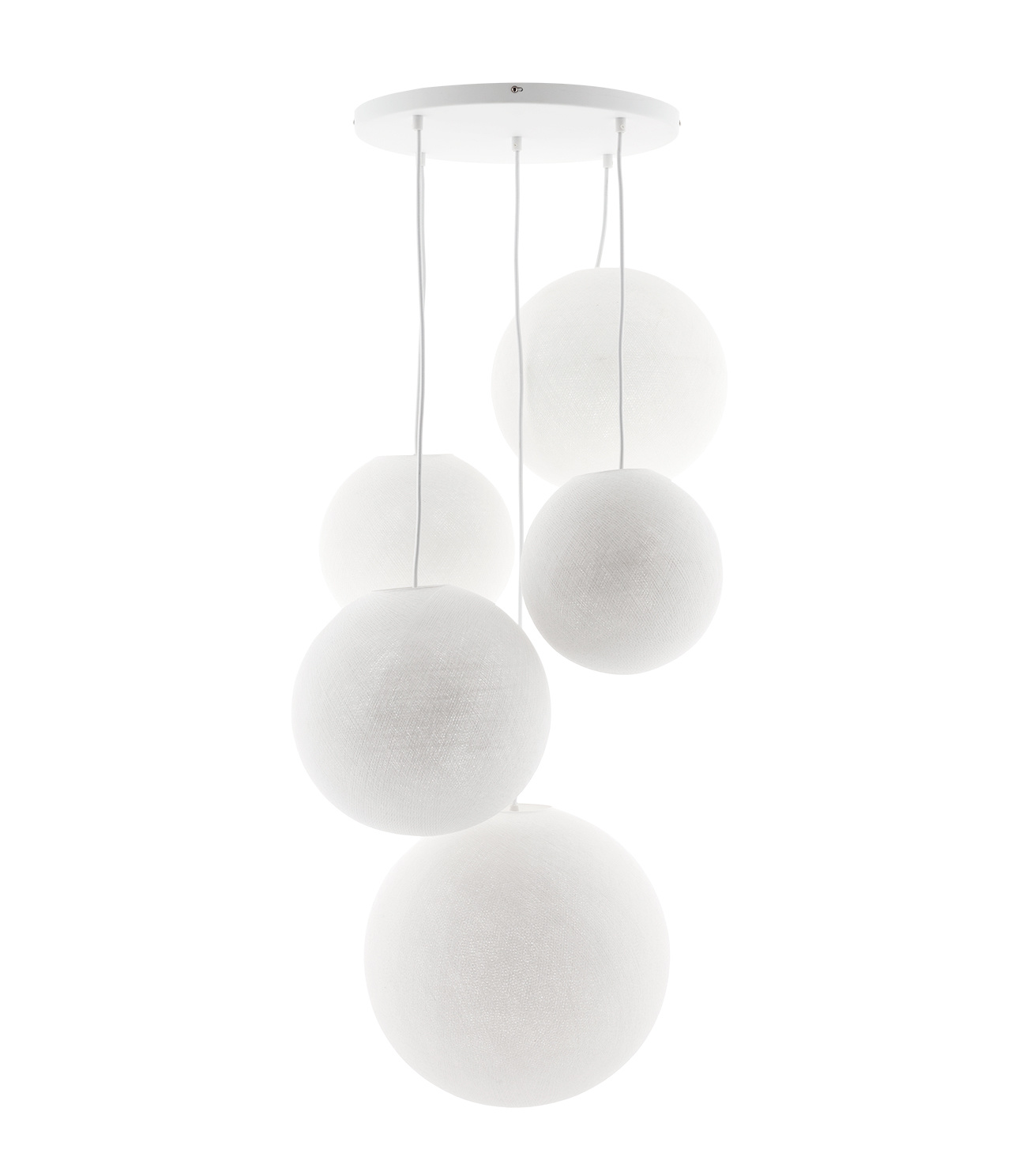 Cotton Ball Lights vijfvoudige hanglamp wit - White (5-Deluxe)