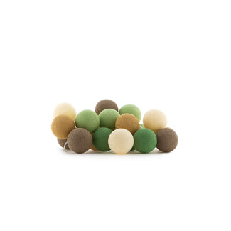 COTTON BALL LIGHTS Regular- Light String - Forest Green