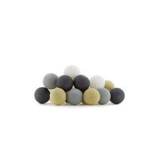 COTTON BALL LIGHTS Cotton Ball Lights Regular lichtslinger - grijs en beige - Sand/Grey
