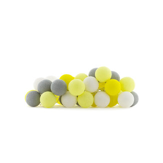 COTTON BALL LIGHTS Cotton Ball Lights Regular lichtslinger geel en grijs - Yellow/Grey