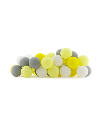 Cotton Ball Lights Regular Lichterkette - Yellow/Grey