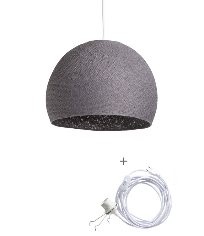 Cotton Ball Lights driekwart wandering hanglamp grijs - Mid Grey