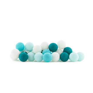 COTTON BALL LIGHTS Regular Lichtslinger - Aqua