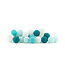 COTTON BALL LIGHTS Regular Lichterkette - Aqua