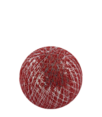 Cotton Ball Lights Indoor Silver Red