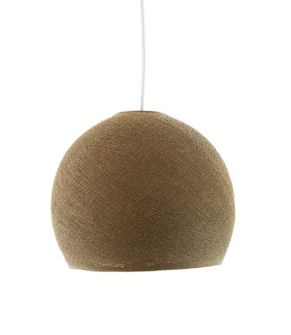 Cotton Ball Lights Haning lamp Three Quarter - Caffe Latte