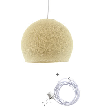 COTTON BALL LIGHTS Cord Lamp Three Quarter - Cream