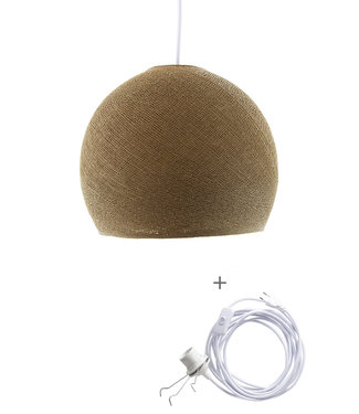 COTTON BALL LIGHTS Cord Lamp Three Quarter - Caffe Latte