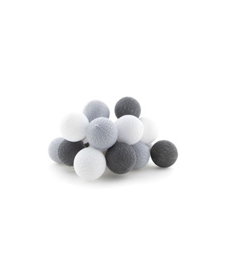 Cotton Ball Lights Outdoor Lichterkette - Gris