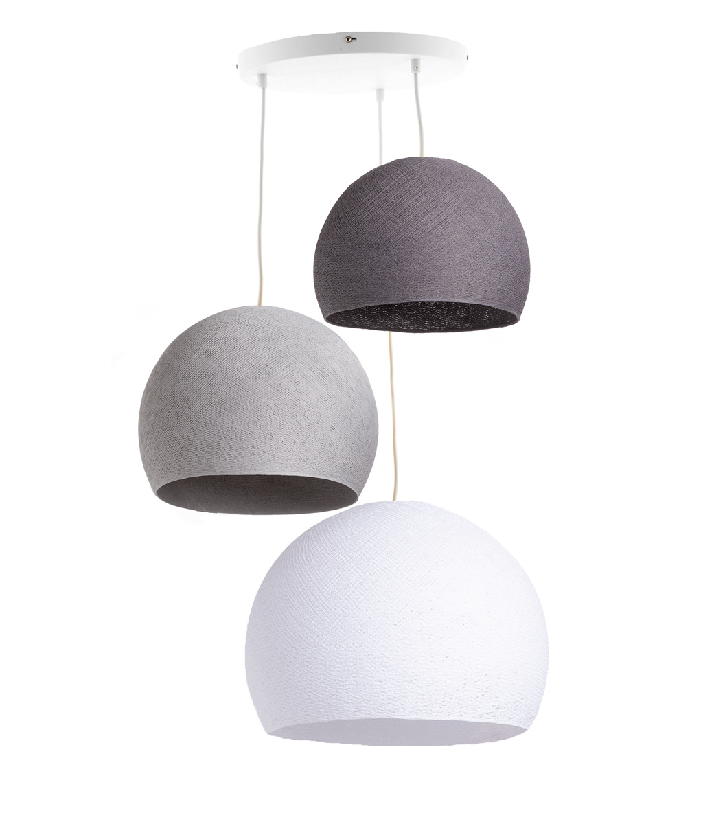 Drievoudige hanglamp - Driekwart Shades of Grey