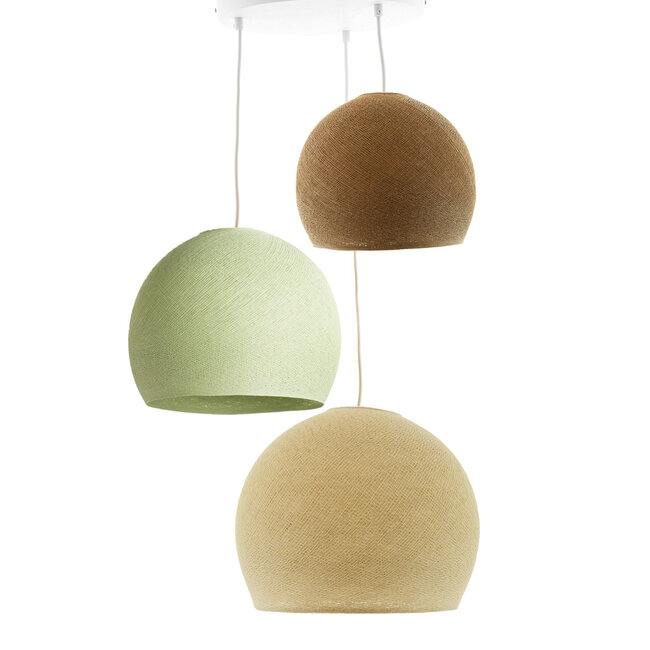 COTTON BALL LIGHTS Drievoudige hanglamp - Driekwart Wild Wood