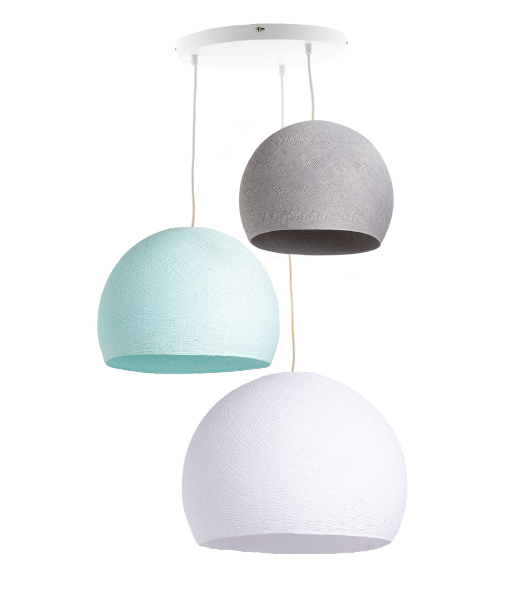 Drievoudige hanglamp - Driekwart Sea Breeze