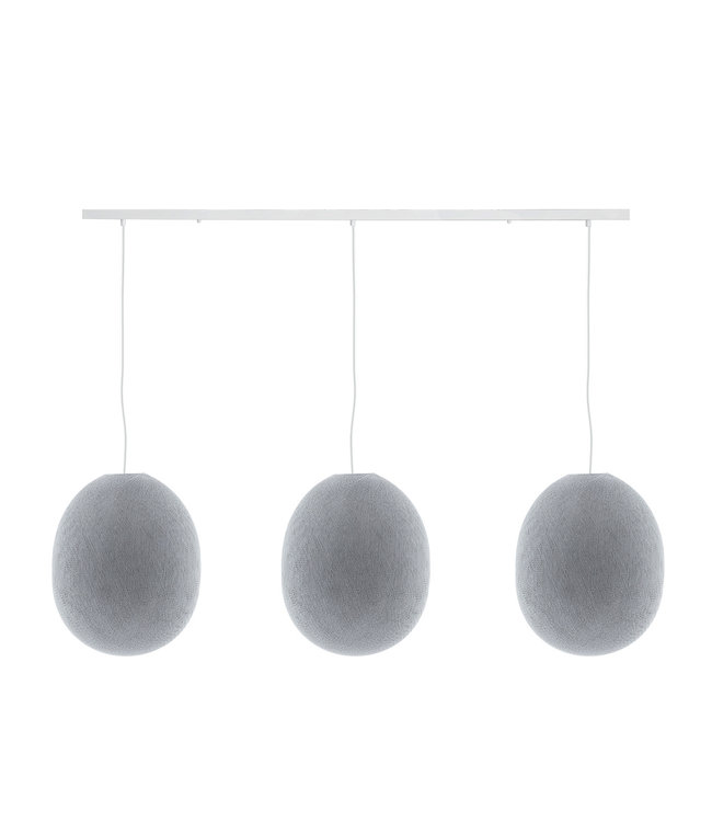 Cotton Ball Lights Drievoudige hanglamp balk - Oval Stone
