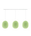 Cotton Ball Lights Drievoudige hanglamp balk - Oval Powder Green